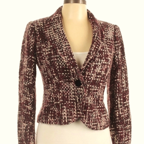 Liz Claiborne Jackets & Blazers - EMMA JAMES Tweed Lined Single Button Blazer Jacket.